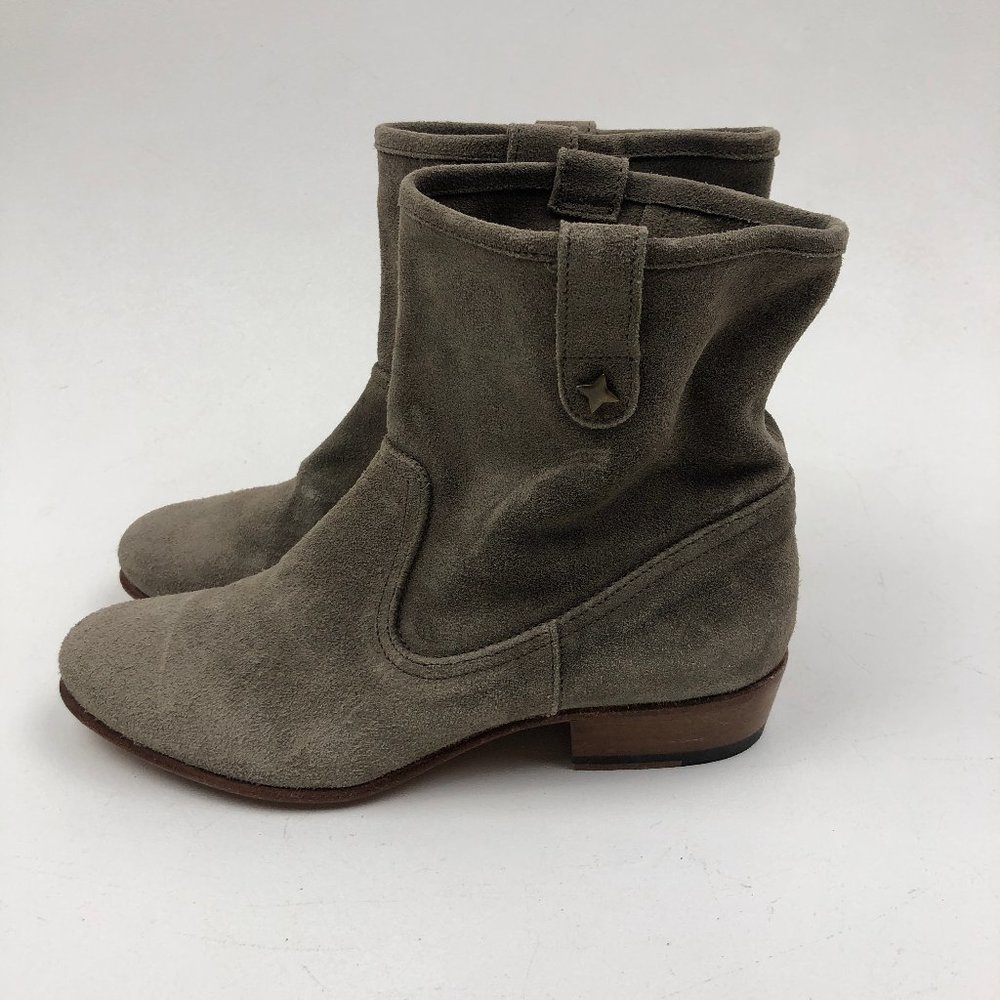 Fiorentini+Baker suede zip ankle moto booties